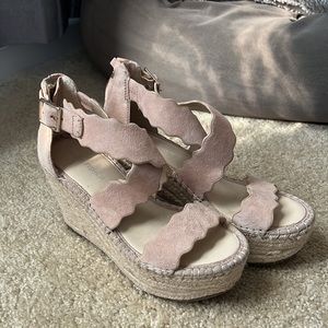 Marc Fisher Tan Wedges. Size 5.5. Great Condition!! - only worn once!!